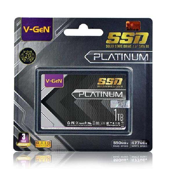 SSD V-GeN Platinum 1TB Rescue 1TB SATA 3 Solid State Drive 2.5" Inch VGEN SATA III