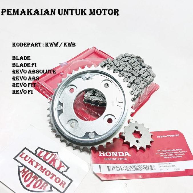OTANSHOPSIMA - GEAR SET / GIR SET PAKET RANTAI BLADE 110 , BLADE NEW , REVO ABSOLUTE , REVO NEW , BL