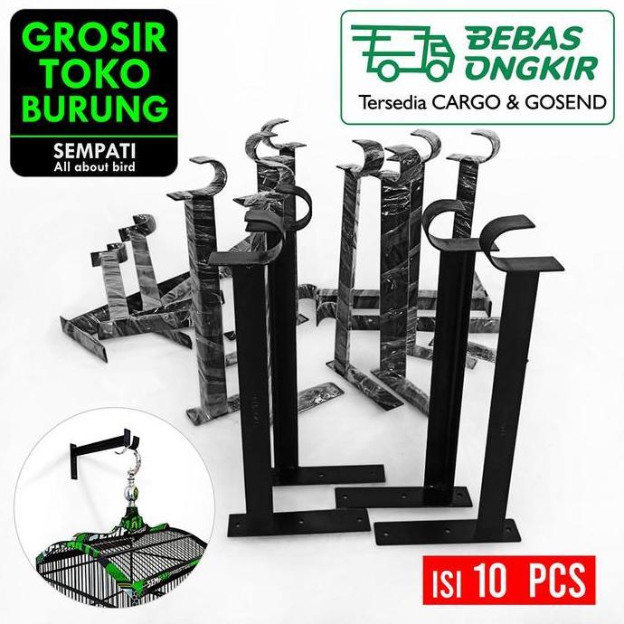 Sempati grosir gantungan tempel rak pot tanaman hias bunga siku L 10pc