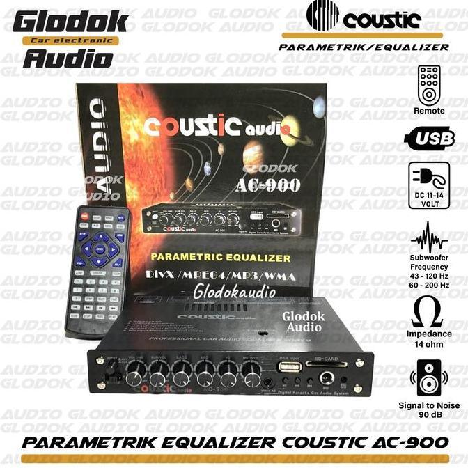 Promo Parametrik Equalizer Coustic Audio AC 900 Remote Amplifier Mixer Diskon