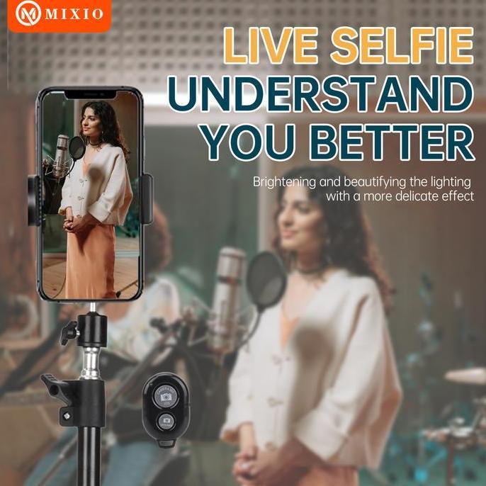 Sabarshopss - Mixio 3521 Paket Komplit Tripod 2M +Remot Bluetooth +Ball Headbag