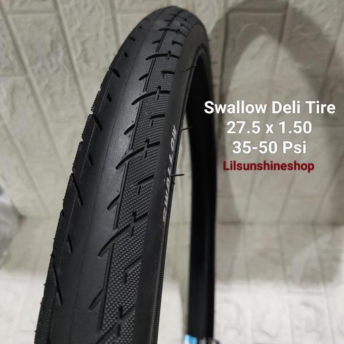 Ban Luar 27.5 x 1.50 Swallow Deli Tire Sepeda MTB 27.5x1.50 SA-235 Black 35-50Psi