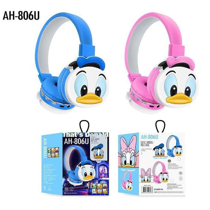 perfa_keni - [ ah-86m / 87f ] headphone bando bluetooth/wireless karakter kaws / supermario / donald