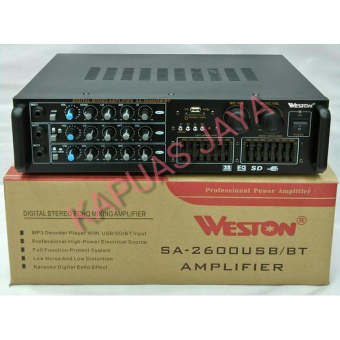 Promo Power Amplifier Digital Stereo WESTON SA-2600USB/BT BLUETOOTH Diskon