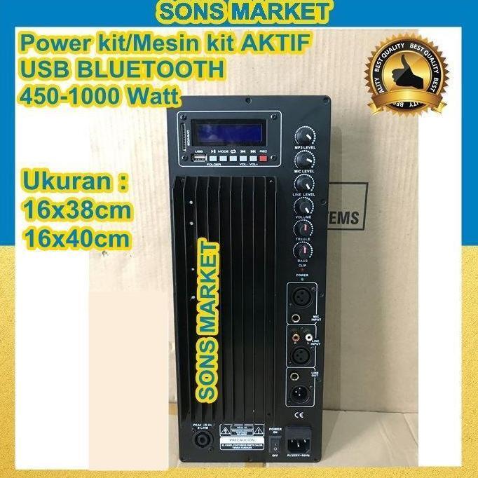 Promo POWER KIT MESIN KIT SPEAKER AKTIF RECORD USB BLUETOOTH 1000 Watt Amplifier Diskon
