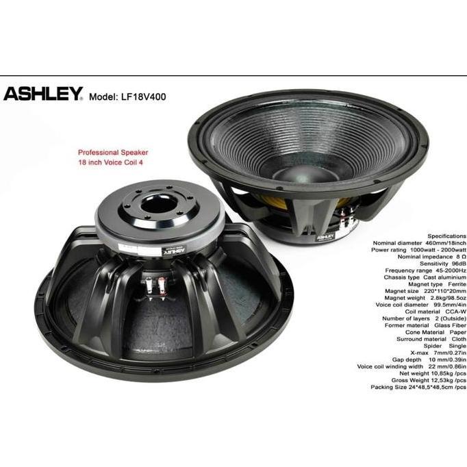 Promo Speaker component Ashley LF 18 v400/LF18v400 18inch ORIGINAL Diskon
