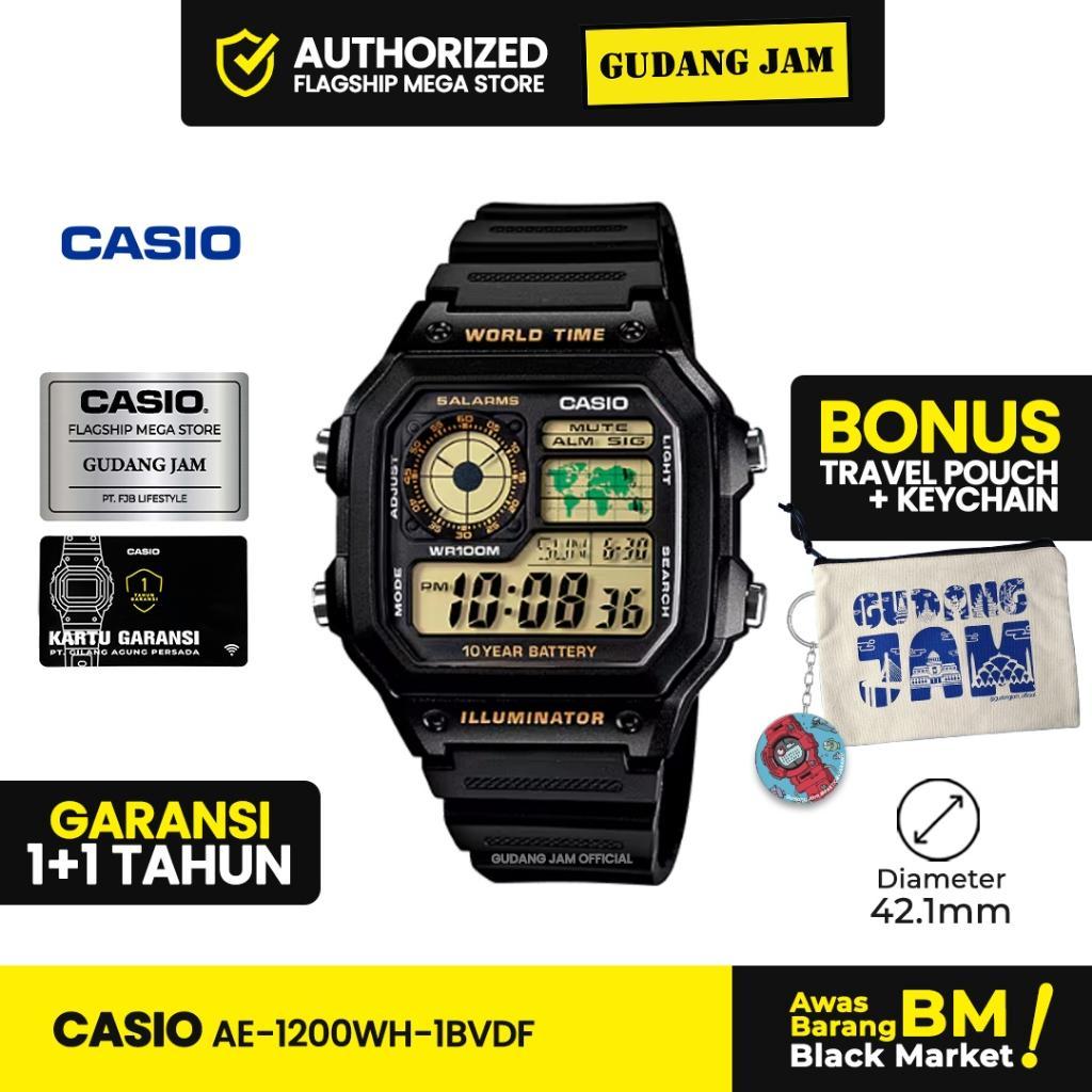 Casio Ae 1200Wh Ae-1200Wh-1Bvdf Jam Tangan Pria Digital