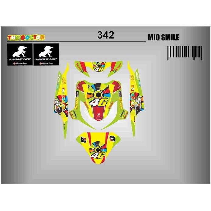 DECAL FULL BODY MIO SMILE VR46, STRIPING FULL BODY MIO SMILE VR46