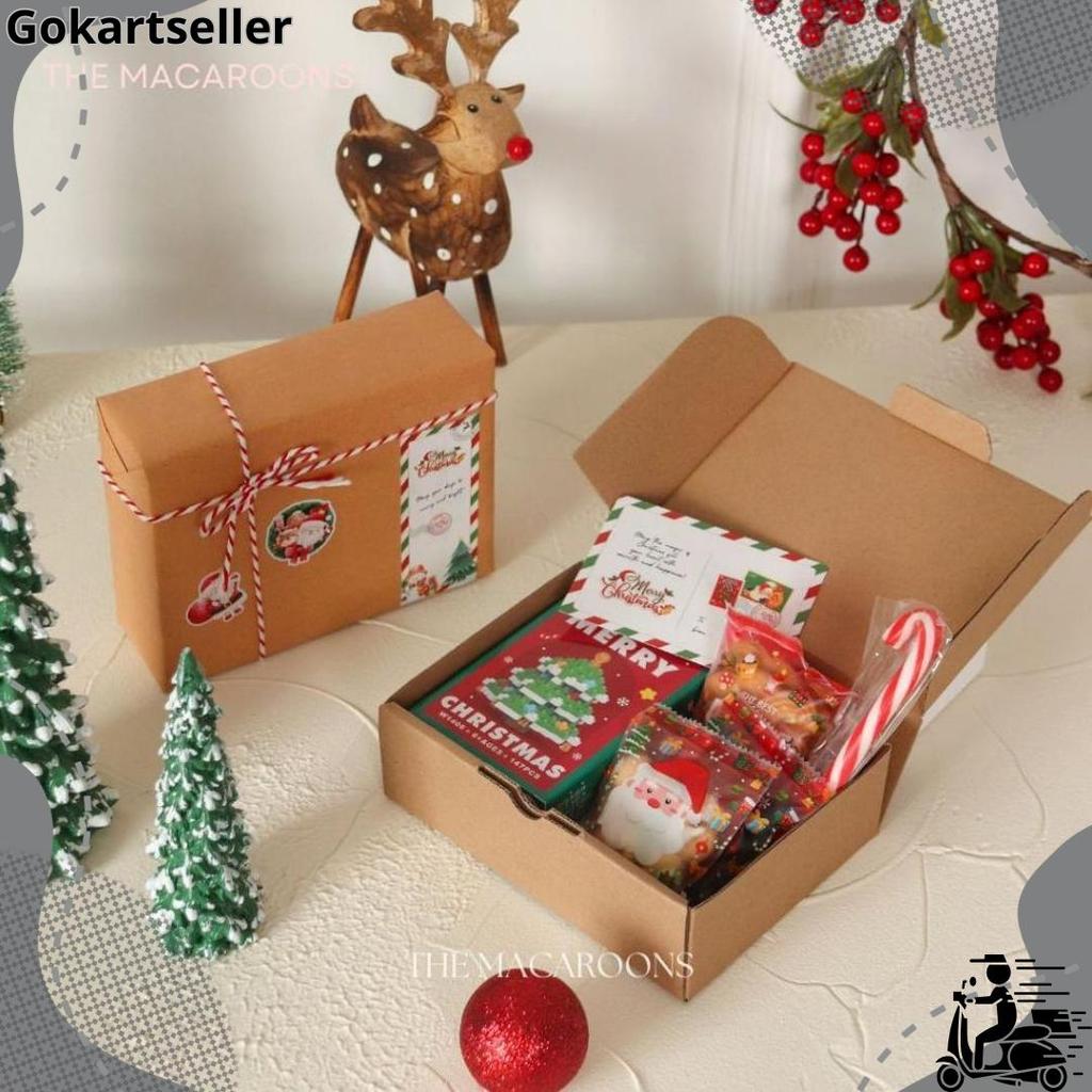 Mini Hampers Natal isi Bricks, Cookies, Permen - Kado Natal Anak - Souvenir Sekolah Minggu Cuci Guda