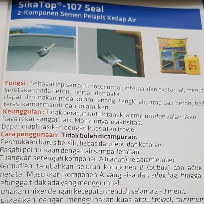 SIKA top 107 seal isi 5kg + semen 20 kg