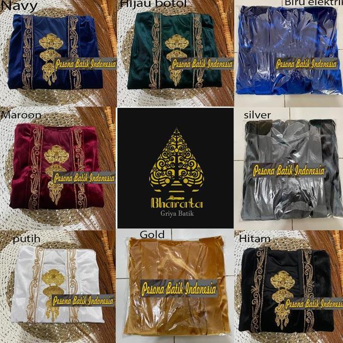 Baju Kebaya Kutubaru Wanita Bludru Panjang / Kebaya Cantik - Bordir Stik Tebal Adem Premium Jumbo