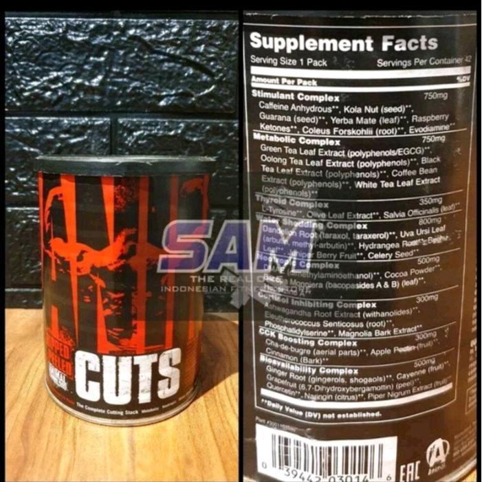 Suplemen Fitness ANIMAL Cuts 42 packs Fat Burner Universal