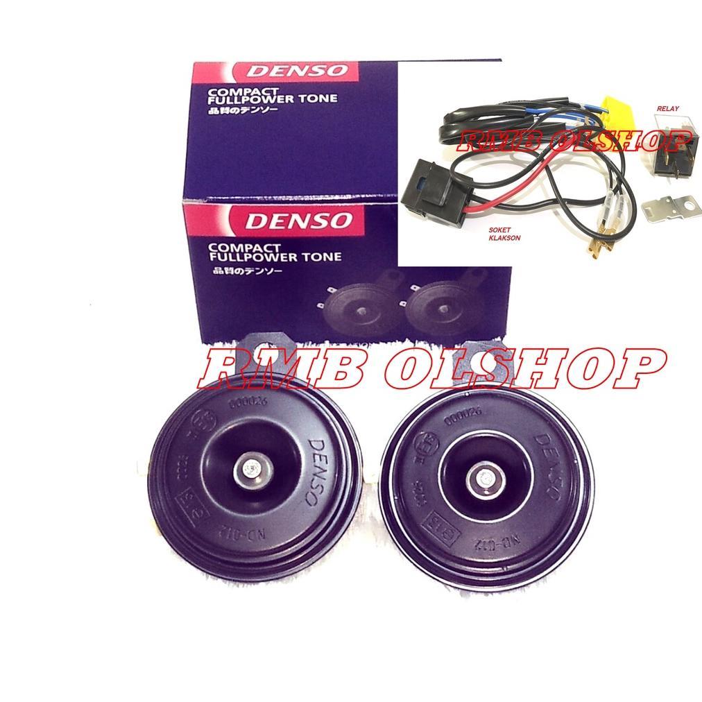 KLAKSON DENSO+RELAY+SOKET SATU SET SEPAKET KLAKSON DENSO PAKET KOMPLIT LANGSUNG PAKAI KLAKSON DENSO 