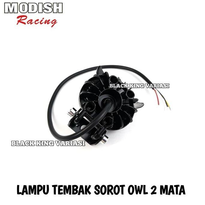 Lampu Tembak Owl 2 Mata Devil Lampu Tembak Laser LED D2 Owl Lampu Tembak Sorot Owl Lampu Tembak Moto