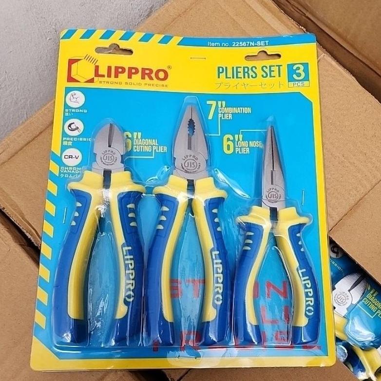 LIPPRO SET TANG KOMBINASI POTONG LANCIP LIPRO HEAVY DUTY PAKET SET TANG LIPRO