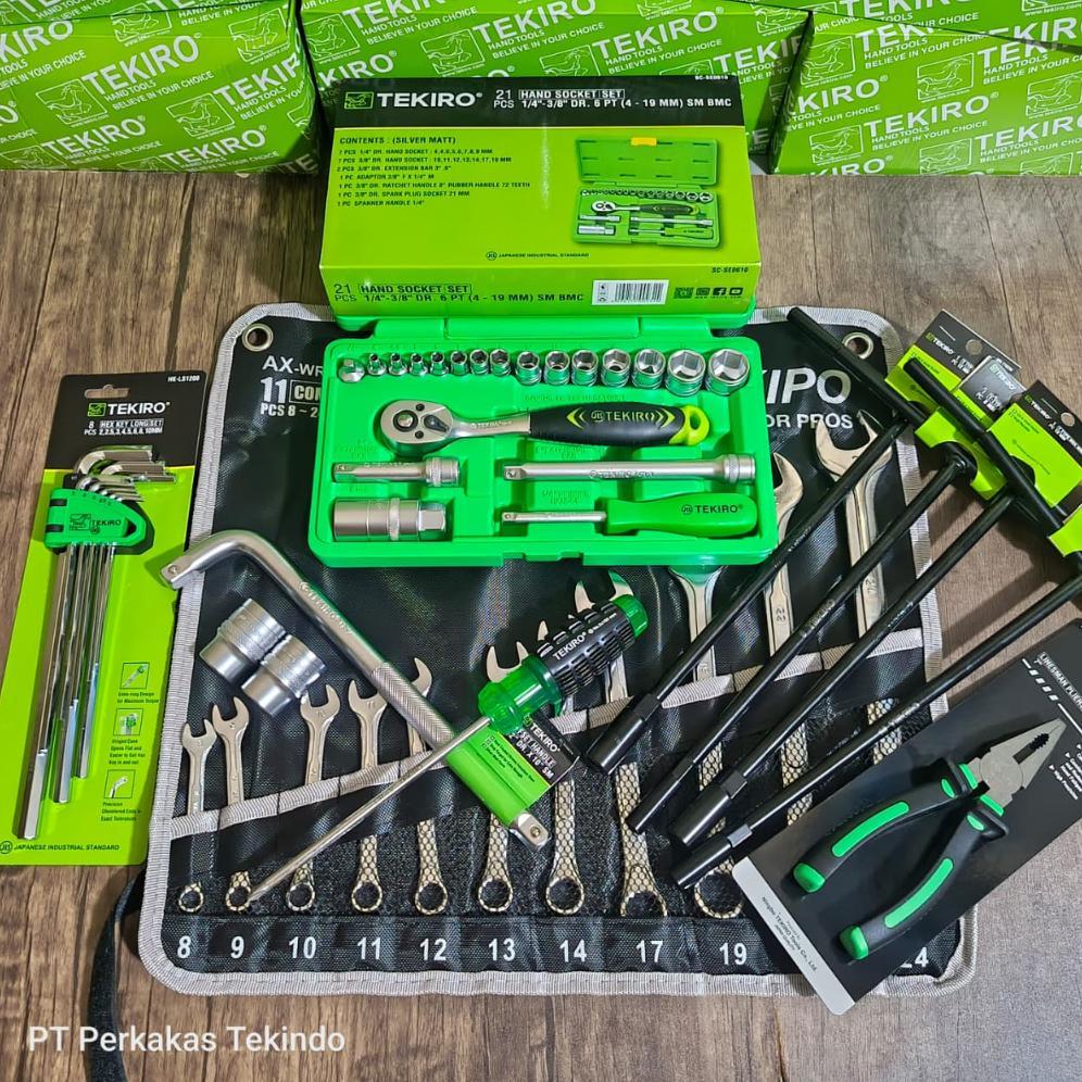 Tool kit Set Lengkap Tekiro / Toolkit Set 49 pcs - Kunci Bengkel Full Set  - Alat Perkakas Kunci Mek