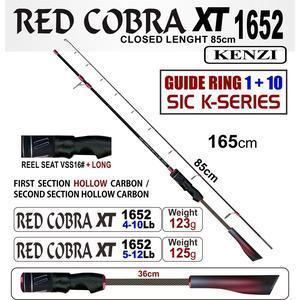 Joran Kenzi Red Cobra Xt 1652 4-10Lbs 5-12Lbs Spinning Pancing Original Dan Terpercaya