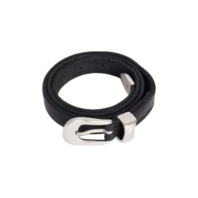 Our Legacy Leather Belt (Black/ Milky White)