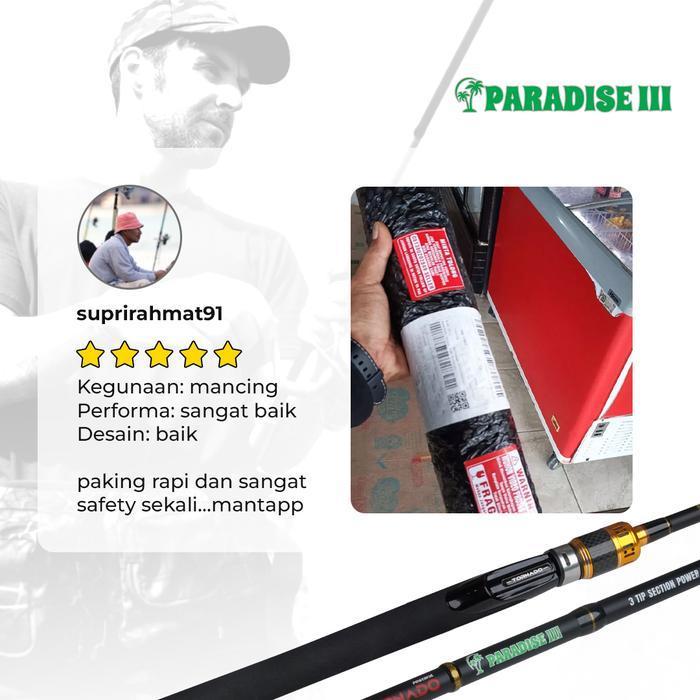 Joran Pancing Paradise Iii 1 Joran  3 Ukuran 150Cm 165Cm 180Cm | Carbon Solid | Ring Guide Original 