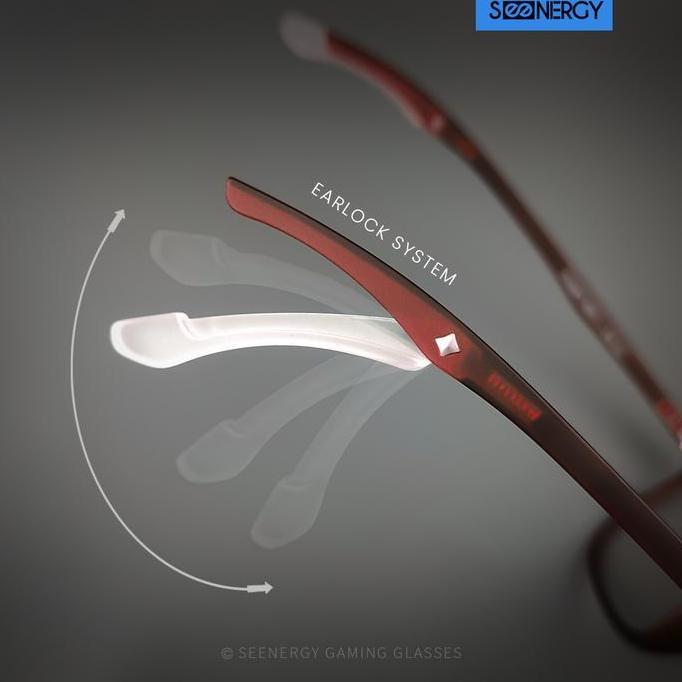 SEENERGY Kacamata Gaming | Zeus Flaming Red