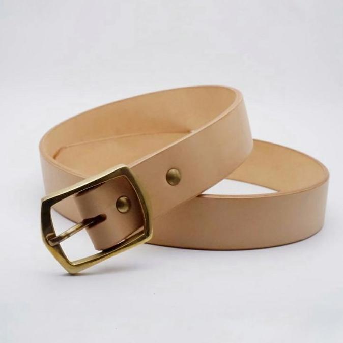 Siege Leather-Leather Belt-Sabuk Kulit Pria - Buckle 7 Solidbrass