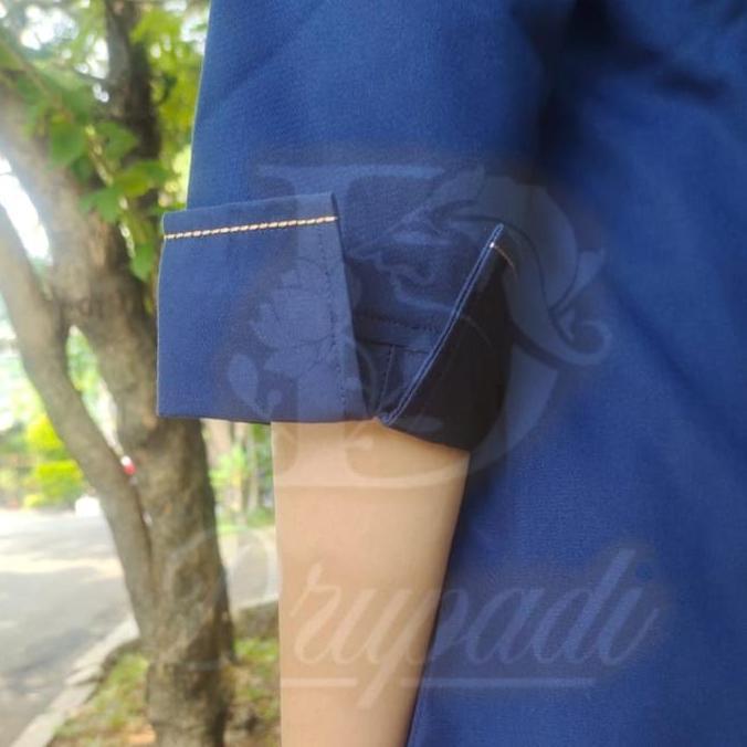 KEMEJA 7/8 Model TEKUK NAVY WANITA KEMENKEU PREMIUM