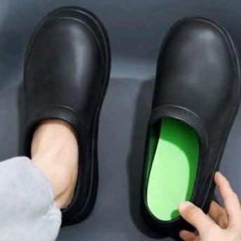 sepatu kitchen sepatu tahan air sepatu hijau-hitam tahan minyak sepatu kitchen