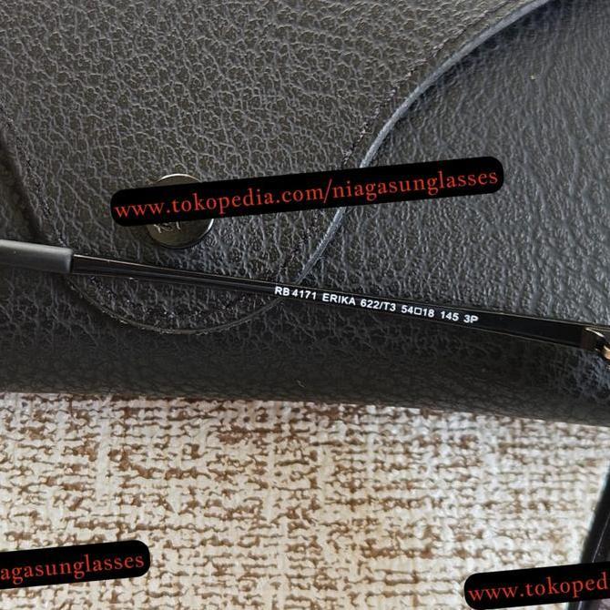 Kacamata Rayban Erika RB4171 Black Doff Lens Gradasi Polarized Second Orinal