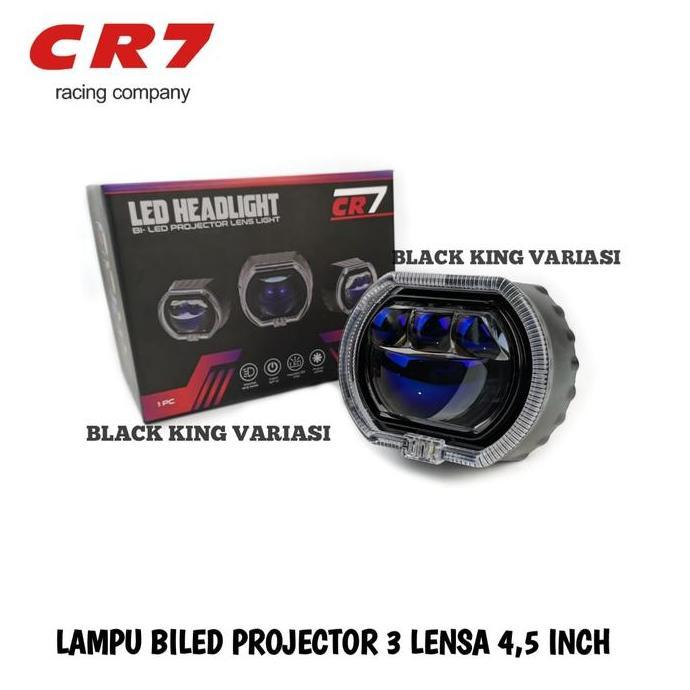 C672 Lampu Biled Projector 3 Laser Lensa 4,5 Inch Universal Lampu Projie Biled 3 Laser LED Lampu Bil