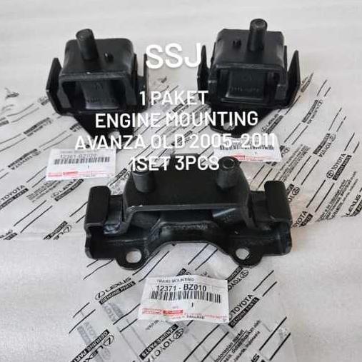 PAKET ENGINE MOUNTING AVANZA XENIA OLD LH 1PC RH 1PC TRANS MOUNTING 1PC 1SET 3PC TAHUN 2005-2011