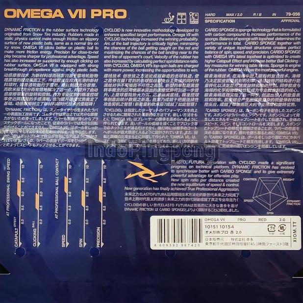 NEW Xiom Omega VII Pro 2.0 - Tenis Meja Pingpong