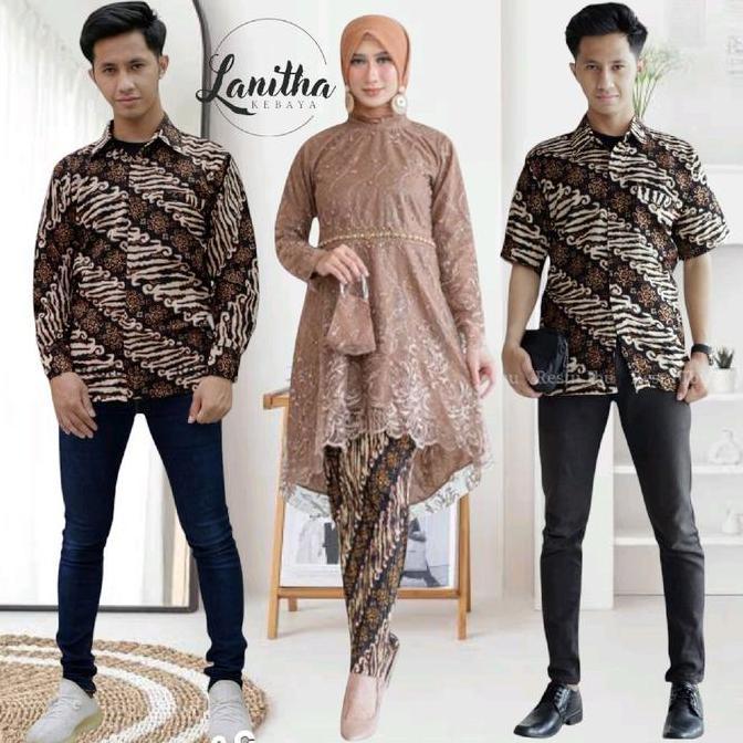 Couple Batik Kebaya Tunik Couple Kebaya Tunangan Kebaya Brokat Tunik Lesty Kebaya Wisuda Modern Coup