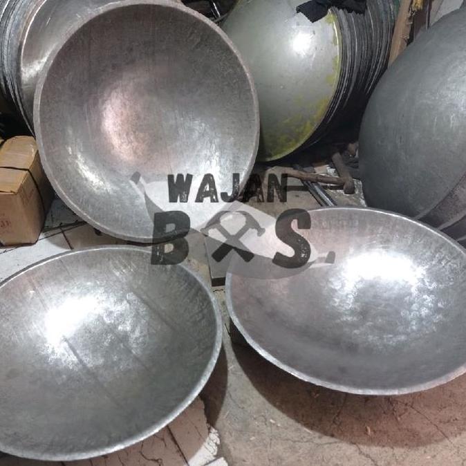 Premium Wajan Plat Besi Jumbo | Kuali Wajan Besar | Wajan Penggorengan Uk 80Cm 90Cm 100Cm 115Cm