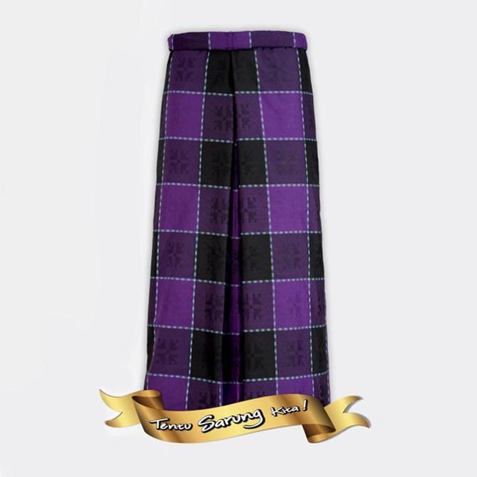 Laristerbaik- Wadimor Sarung Tenun Pen Mode Sutra Dua Warna/Kotak Dewasa Muslim Rayon Kombinasi Nyam