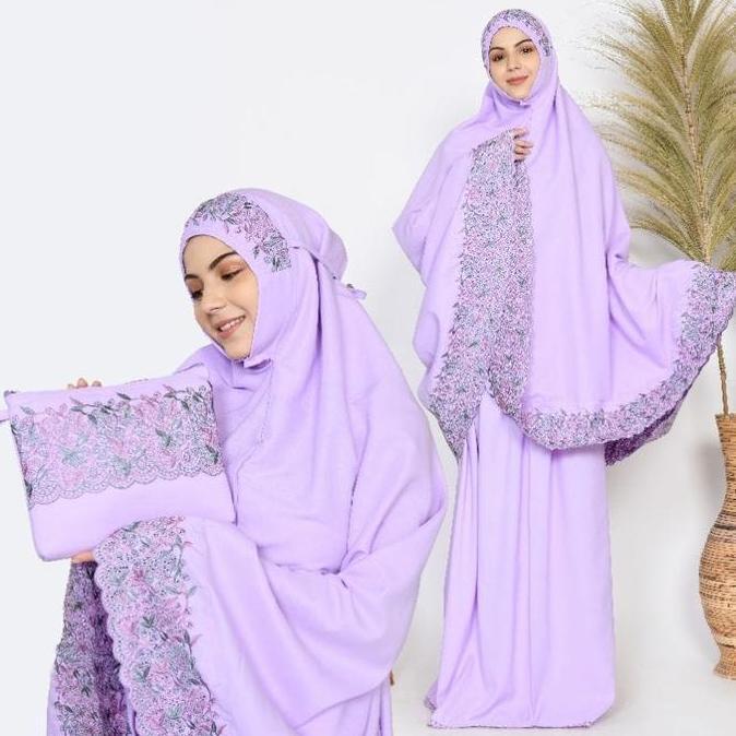 Laristerbaik- Mukena Dewasa Khadijah Pastaleena Syahbani Jumbo Floraleena