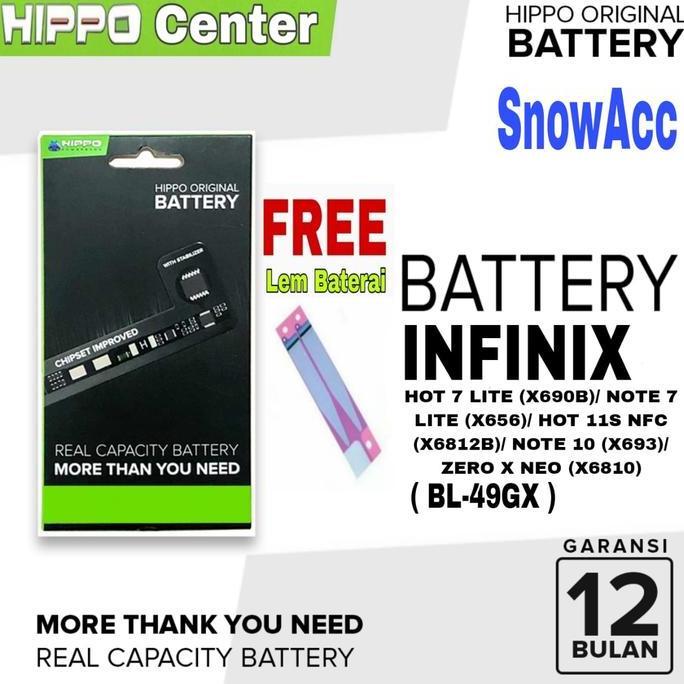 TERBARU - Hippo Baterai Hot 7 LITE ( X690B ) / Note 7 LITE ( X656 ) / HOT 11 NFC / HOT 11S NFC ( X68