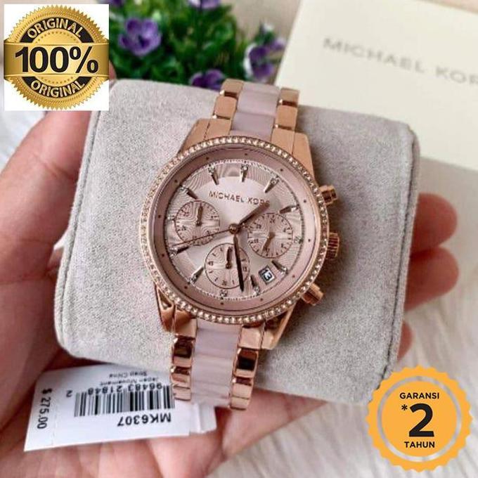 vermware_  - jam tangan wanita mk6307 two tone original