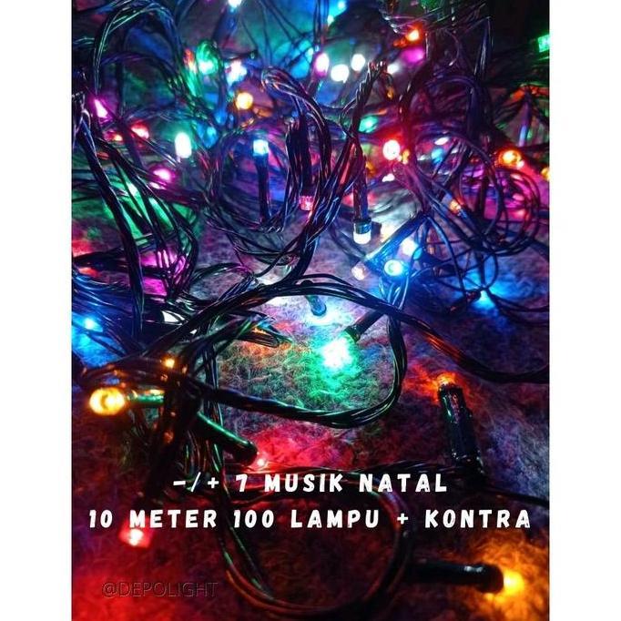 Lampu Hias LED Ada Musik 10 meter 100 led WarnaWarni / TUMBLR LAMP