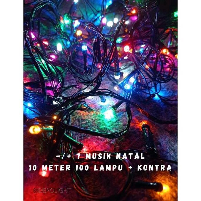 Lampu Hias LED Ada Musik 10 meter 100 led WarnaWarni / TUMBLR LAMP
