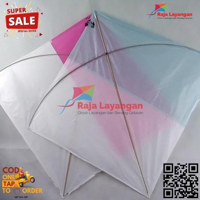 Flash Sale Raja Layangan - Layangan Pulas / Polos / Sambung Cimande Untuk 50Pcs