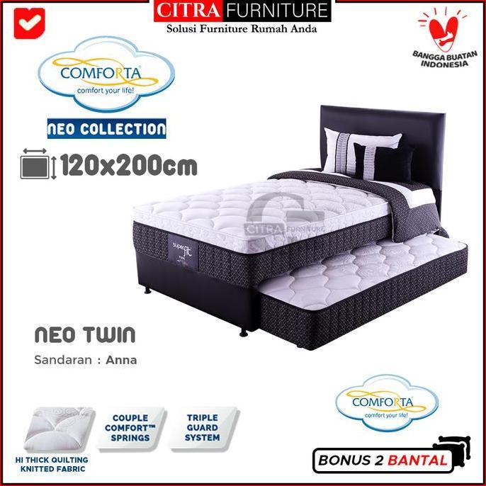 Comforta Spring bed Super Fit 2in1 Neo Twin Bed 120-Kasur Sorong