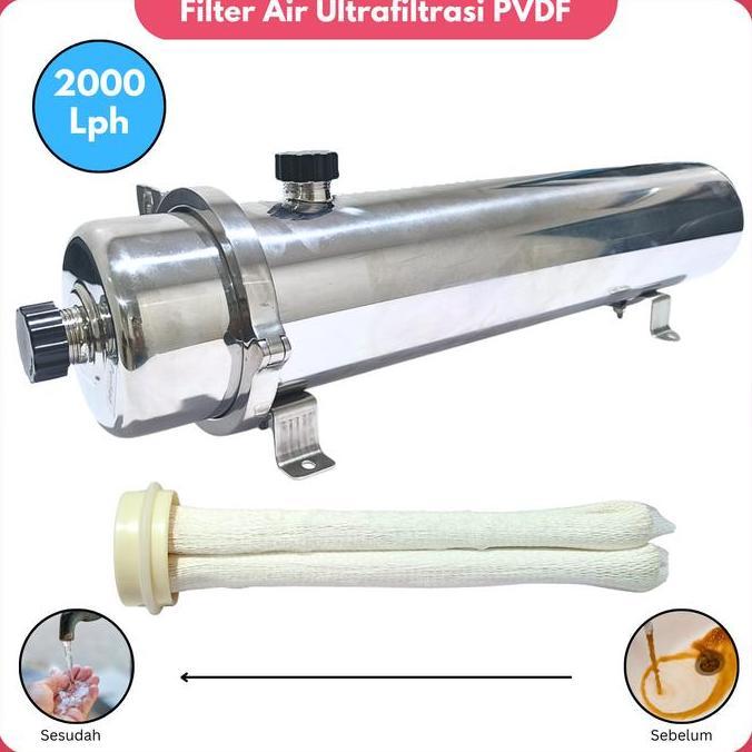 Filter Air Ultrafiltrasi PVDF Filter Sumur Membrane Filter PVDF Water Filter Penjernih Air Kran Filt