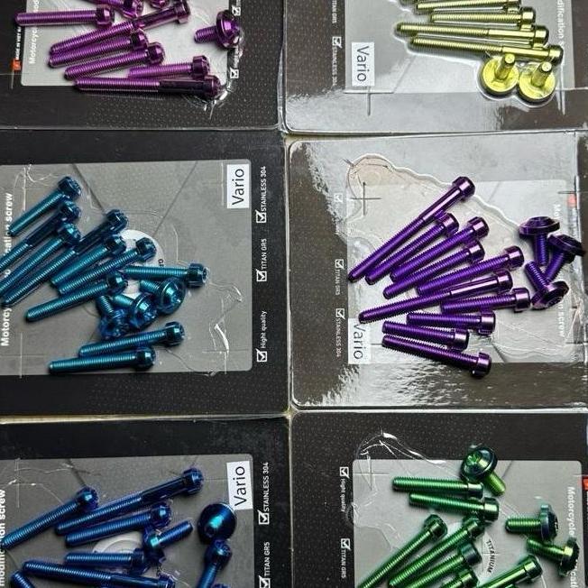 Baut Titanium Set Cvt Honda Beat Genio Vario160 Scoppy Vario 125 150 Titanium 13Pc Full Set Pnp