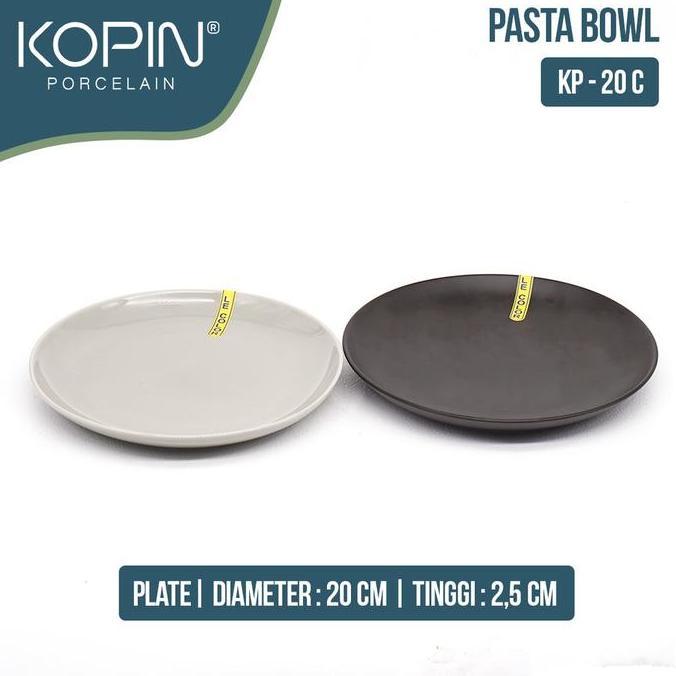 KOPIN Piring Spaghetti Dinner Plate Porcelain 20cm