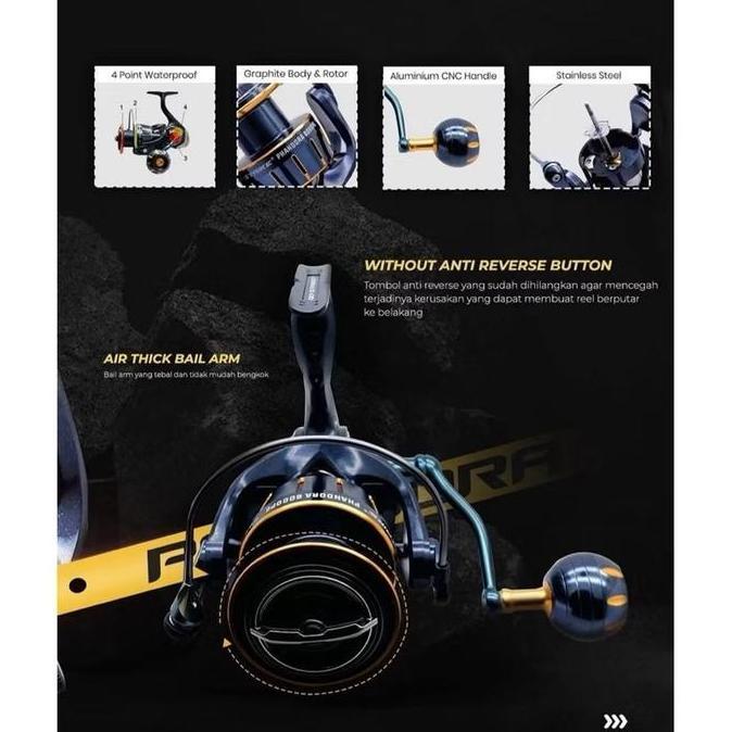 New Arrival, Reel Spinning Go Strike Phandora 8000Pg / Go Strike Black Gt 8000 Pg Power Handle