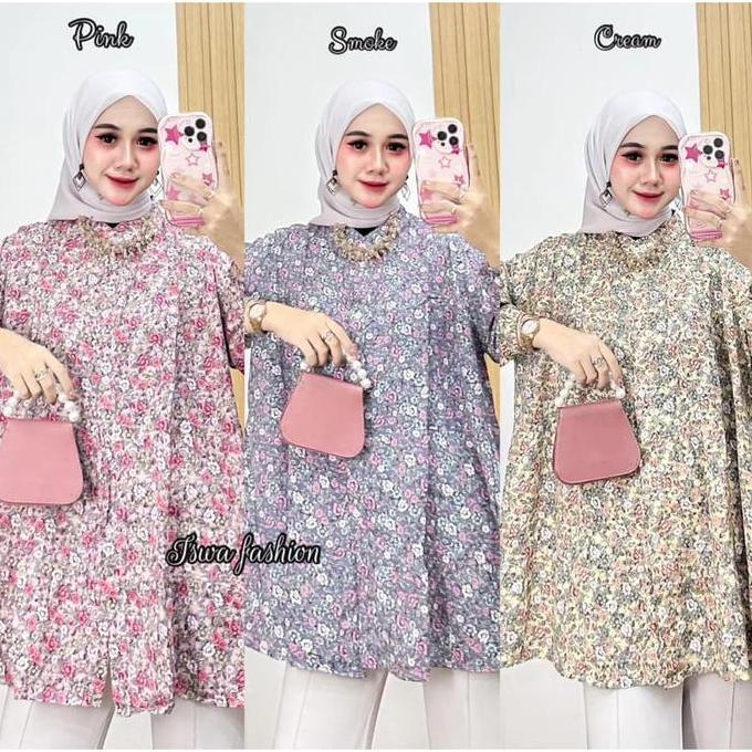 Newrelig- Blouse Atasan Rayon Jumbo Kekinian Terbaru // Blouse Rayon Jumbo