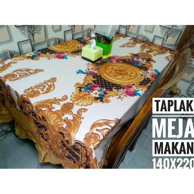 Xyxy- Cod Taplak Meja Makan Kursi 4 Atau 6 Kain Katun Modern