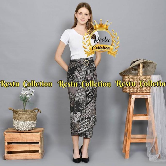 DI56 >> ROK LILIT MOTIF BATIK AYUNDA BAWAHAN WANITA KEBAYA WISUDA KONDANGAN TUNANGAN NIKAHAN BAHAN K