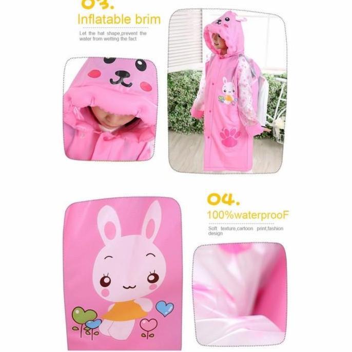 Jas Hujan Anak KARAKTER / Raincoat Mantel Hujan Anak Terusan Karakter