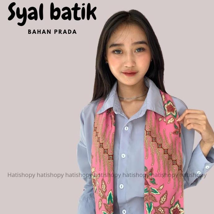 DR138 >> RIMBA - Syal Batik Leher Wanita Pria Scarf Dasi Ospek Bahan Prada Premium / Oleh Oleh Unik 